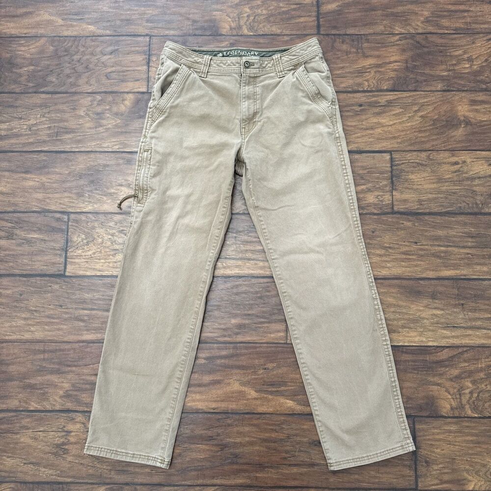 Legendary Outfitters Pants Mens Canvas Work Brown Utility 32x32 Straight Leg